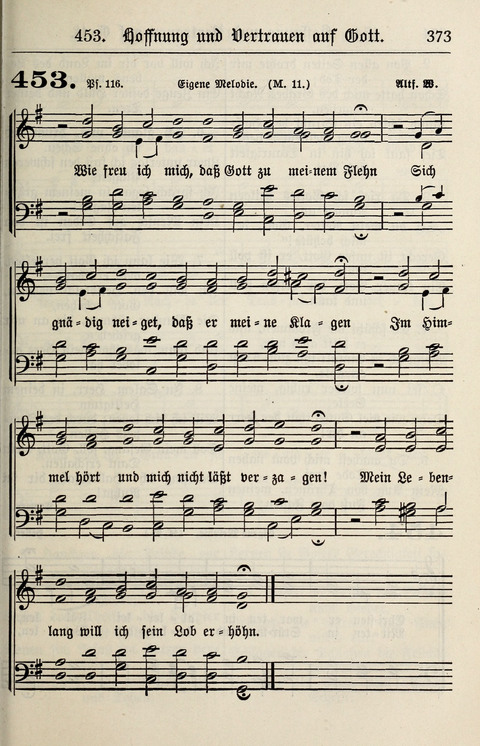 Gesangbuch für deutsche Gemeinden: enthaltend Psalmen und geistliche Lieder für öffentlichen und häuslichen Gottesdienst page 373