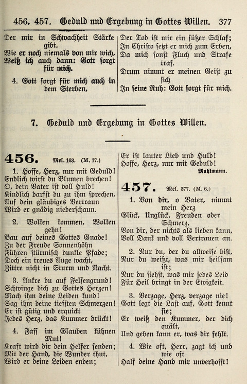 Gesangbuch für deutsche Gemeinden: enthaltend Psalmen und geistliche Lieder für öffentlichen und häuslichen Gottesdienst page 377