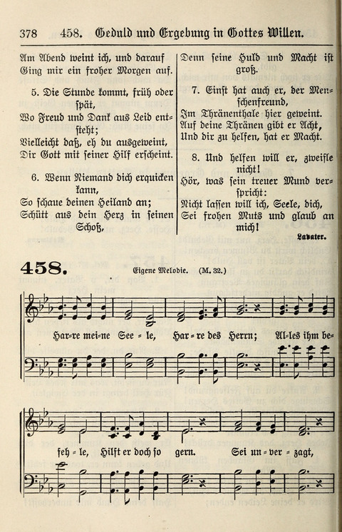 Gesangbuch für deutsche Gemeinden: enthaltend Psalmen und geistliche Lieder für öffentlichen und häuslichen Gottesdienst page 378