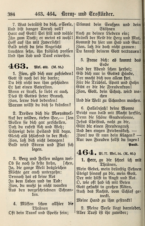 Gesangbuch für deutsche Gemeinden: enthaltend Psalmen und geistliche Lieder für öffentlichen und häuslichen Gottesdienst page 384
