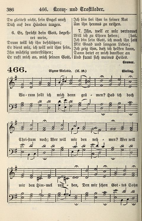 Gesangbuch für deutsche Gemeinden: enthaltend Psalmen und geistliche Lieder für öffentlichen und häuslichen Gottesdienst page 386