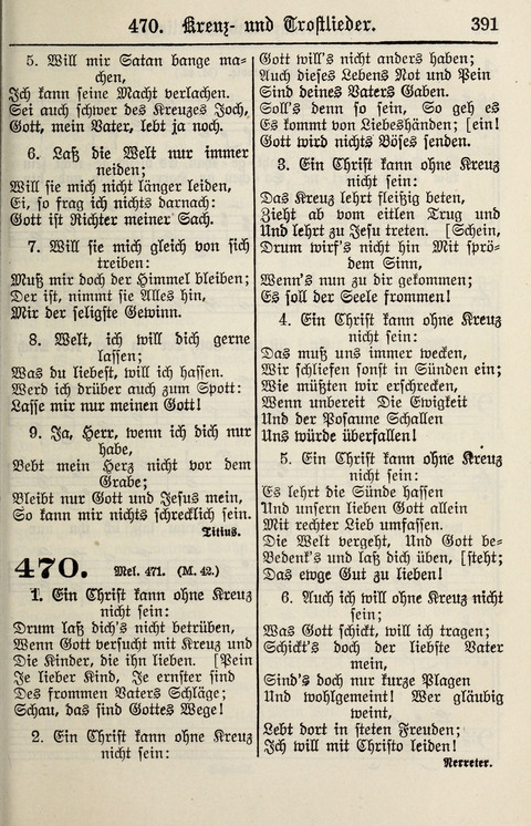 Gesangbuch für deutsche Gemeinden: enthaltend Psalmen und geistliche Lieder für öffentlichen und häuslichen Gottesdienst page 391