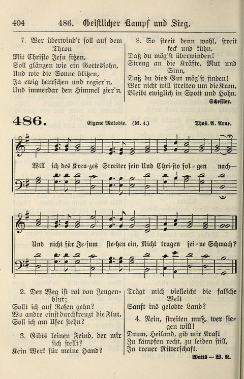 Gesangbuch für deutsche Gemeinden: enthaltend Psalmen und geistliche Lieder für öffentlichen und häuslichen Gottesdienst page 404