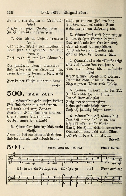 Gesangbuch für deutsche Gemeinden: enthaltend Psalmen und geistliche Lieder für öffentlichen und häuslichen Gottesdienst page 416