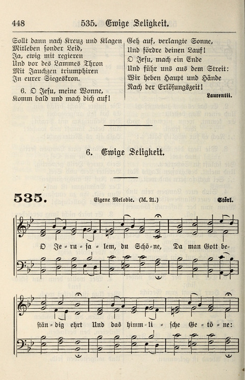 Gesangbuch für deutsche Gemeinden: enthaltend Psalmen und geistliche Lieder für öffentlichen und häuslichen Gottesdienst page 448