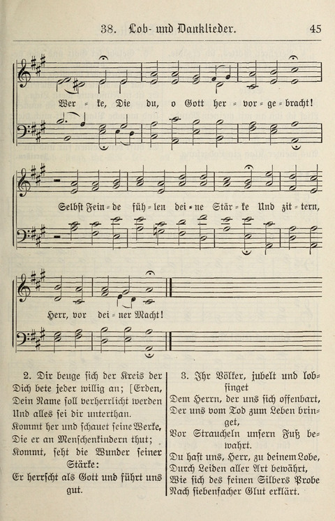 Gesangbuch für deutsche Gemeinden: enthaltend Psalmen und geistliche Lieder für öffentlichen und häuslichen Gottesdienst page 45