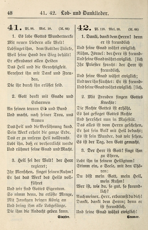 Gesangbuch für deutsche Gemeinden: enthaltend Psalmen und geistliche Lieder für öffentlichen und häuslichen Gottesdienst page 48