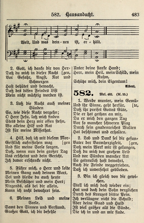 Gesangbuch für deutsche Gemeinden: enthaltend Psalmen und geistliche Lieder für öffentlichen und häuslichen Gottesdienst page 483
