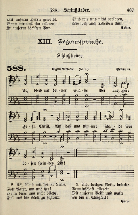 Gesangbuch für deutsche Gemeinden: enthaltend Psalmen und geistliche Lieder für öffentlichen und häuslichen Gottesdienst page 487