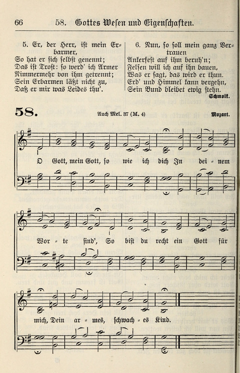 Gesangbuch für deutsche Gemeinden: enthaltend Psalmen und geistliche Lieder für öffentlichen und häuslichen Gottesdienst page 66