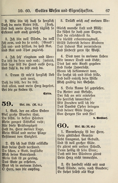Gesangbuch für deutsche Gemeinden: enthaltend Psalmen und geistliche Lieder für öffentlichen und häuslichen Gottesdienst page 67