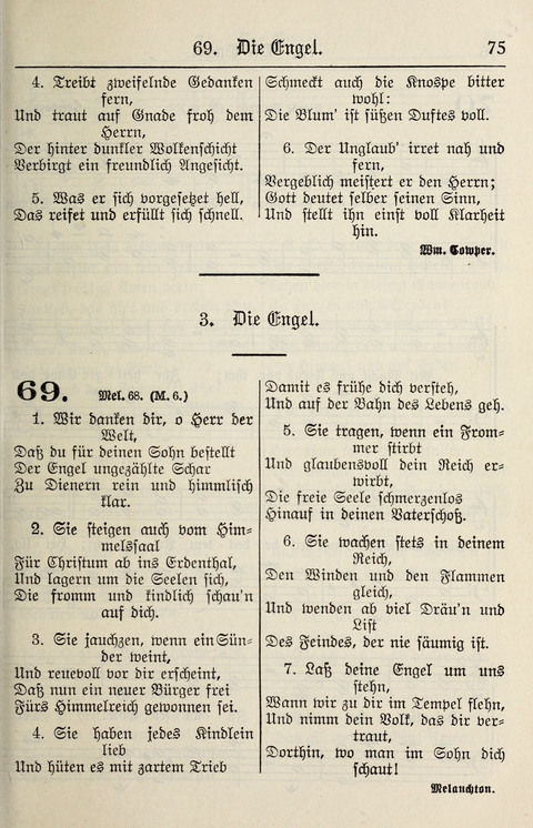 Gesangbuch für deutsche Gemeinden: enthaltend Psalmen und geistliche Lieder für öffentlichen und häuslichen Gottesdienst page 75