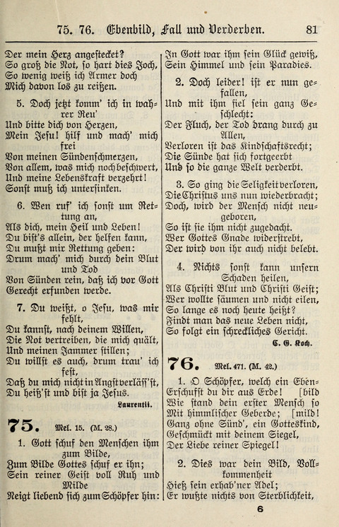 Gesangbuch für deutsche Gemeinden: enthaltend Psalmen und geistliche Lieder für öffentlichen und häuslichen Gottesdienst page 81