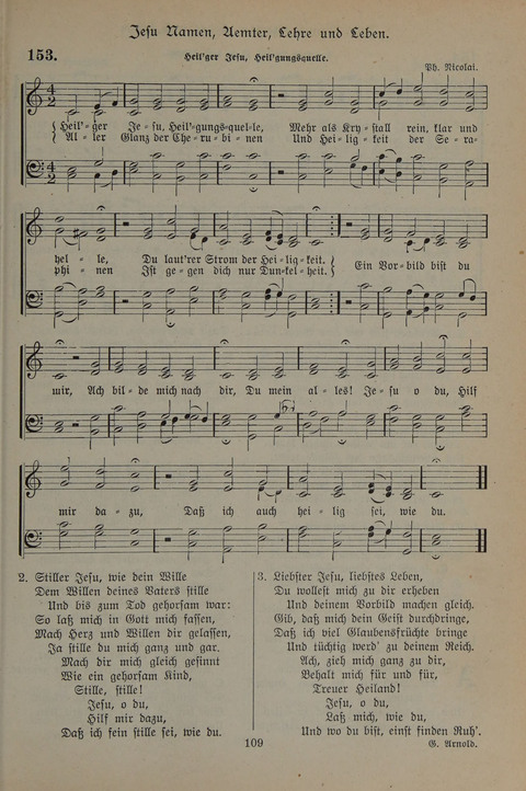 Gesangbuch der Evangelischen Gemeinschaft: für öffentlichen und häuslichen Gottesdient page 109
