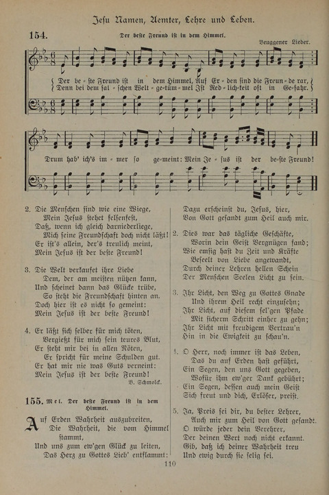 Gesangbuch der Evangelischen Gemeinschaft: für öffentlichen und häuslichen Gottesdient page 110