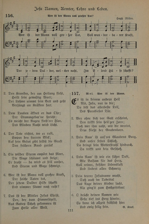 Gesangbuch der Evangelischen Gemeinschaft: für öffentlichen und häuslichen Gottesdient page 111