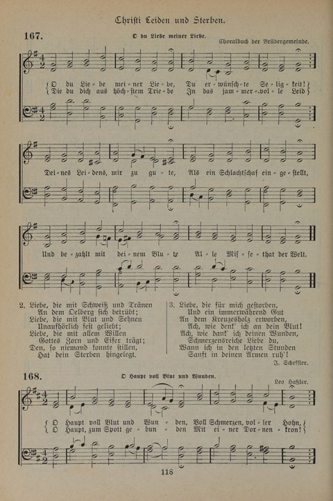 Gesangbuch der Evangelischen Gemeinschaft: für öffentlichen und häuslichen Gottesdient page 118