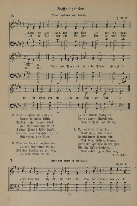 Gesangbuch der Evangelischen Gemeinschaft: für öffentlichen und häuslichen Gottesdient page 12