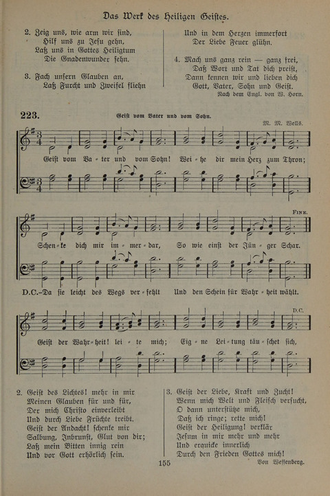 Gesangbuch der Evangelischen Gemeinschaft: für öffentlichen und häuslichen Gottesdient page 155