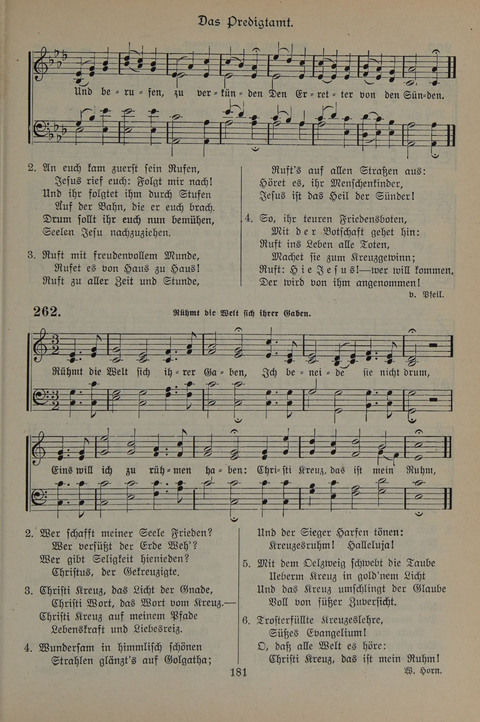 Gesangbuch der Evangelischen Gemeinschaft: für öffentlichen und häuslichen Gottesdient page 181