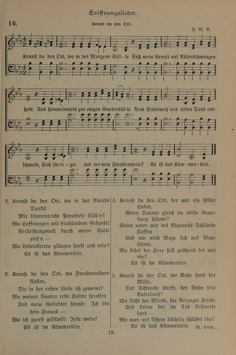 Gesangbuch der Evangelischen Gemeinschaft: für öffentlichen und häuslichen Gottesdient page 19