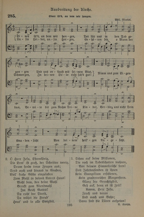 Gesangbuch der Evangelischen Gemeinschaft: für öffentlichen und häuslichen Gottesdient page 195