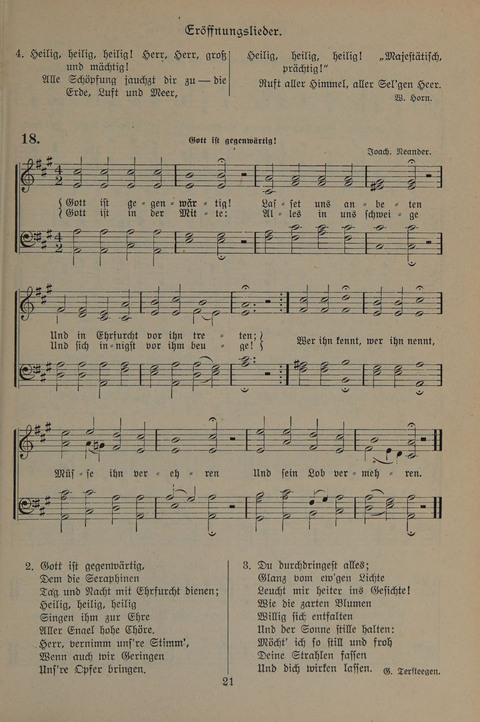 Gesangbuch der Evangelischen Gemeinschaft: für öffentlichen und häuslichen Gottesdient page 21
