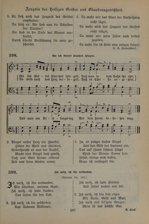 Gesangbuch der Evangelischen Gemeinschaft: für öffentlichen und häuslichen Gottesdient page 267