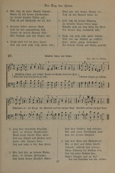 Gesangbuch der Evangelischen Gemeinschaft: für öffentlichen und häuslichen Gottesdient page 27