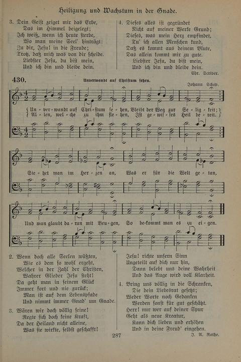 Gesangbuch der Evangelischen Gemeinschaft: für öffentlichen und häuslichen Gottesdient page 287