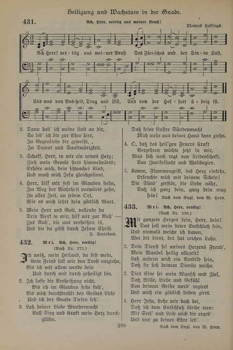 Gesangbuch der Evangelischen Gemeinschaft: für öffentlichen und häuslichen Gottesdient page 288