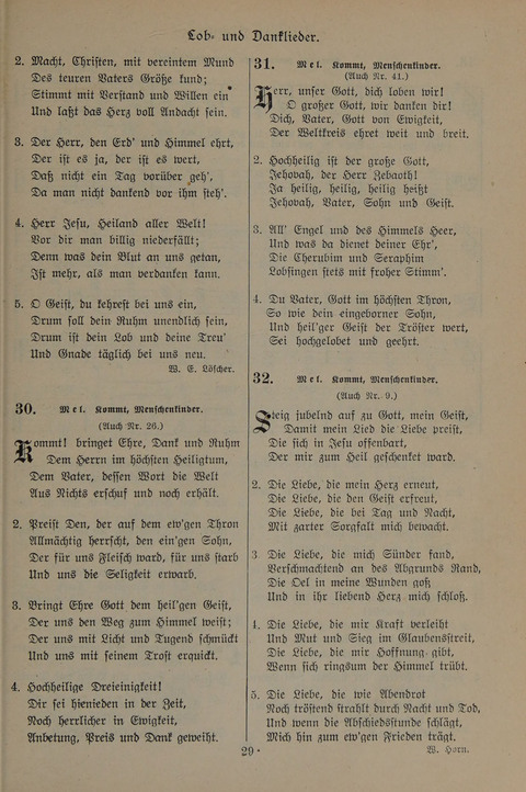 Gesangbuch der Evangelischen Gemeinschaft: für öffentlichen und häuslichen Gottesdient page 29