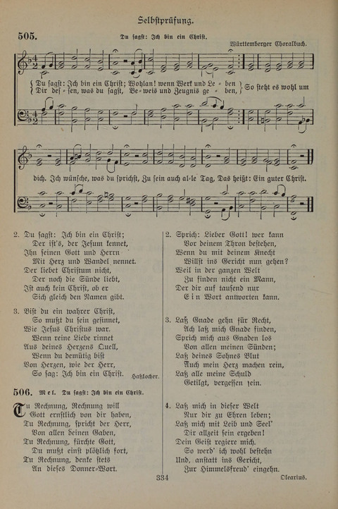 Gesangbuch der Evangelischen Gemeinschaft: für öffentlichen und häuslichen Gottesdient page 334