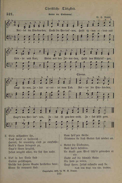 Gesangbuch der Evangelischen Gemeinschaft: für öffentlichen und häuslichen Gottesdient page 345