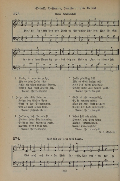 Gesangbuch der Evangelischen Gemeinschaft: für öffentlichen und häuslichen Gottesdient page 380
