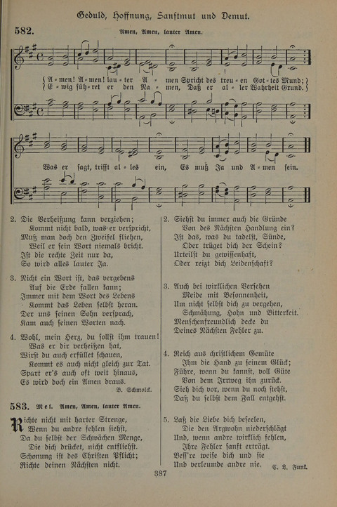 Gesangbuch der Evangelischen Gemeinschaft: für öffentlichen und häuslichen Gottesdient page 387