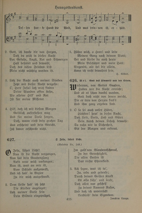 Gesangbuch der Evangelischen Gemeinschaft: für öffentlichen und häuslichen Gottesdient page 415