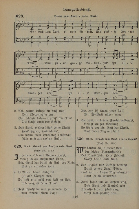 Gesangbuch der Evangelischen Gemeinschaft: für öffentlichen und häuslichen Gottesdient page 416
