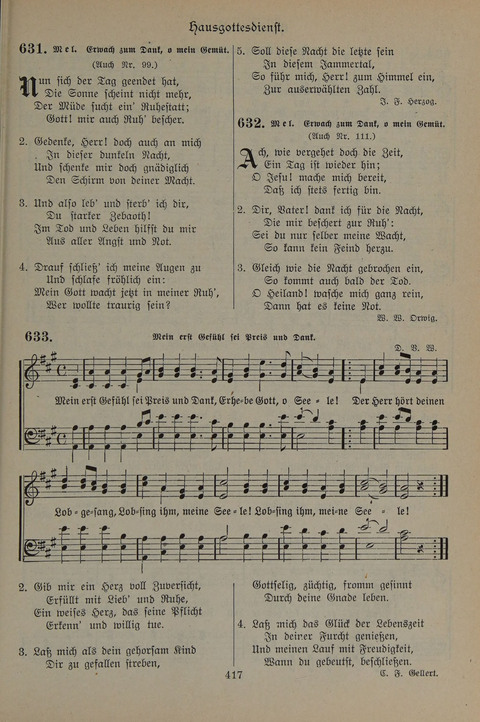 Gesangbuch der Evangelischen Gemeinschaft: für öffentlichen und häuslichen Gottesdient page 417
