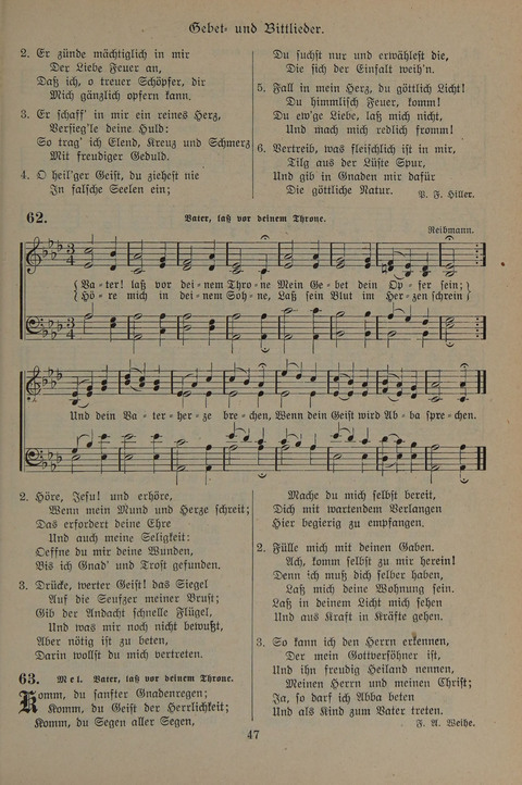 Gesangbuch der Evangelischen Gemeinschaft: für öffentlichen und häuslichen Gottesdient page 47