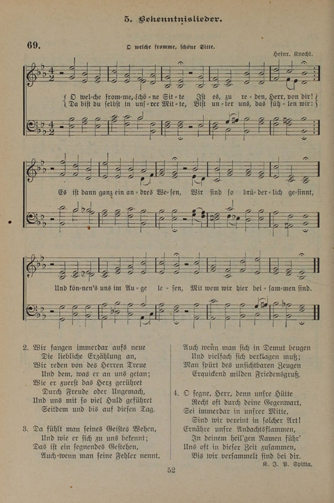 Gesangbuch der Evangelischen Gemeinschaft: für öffentlichen und häuslichen Gottesdient page 52