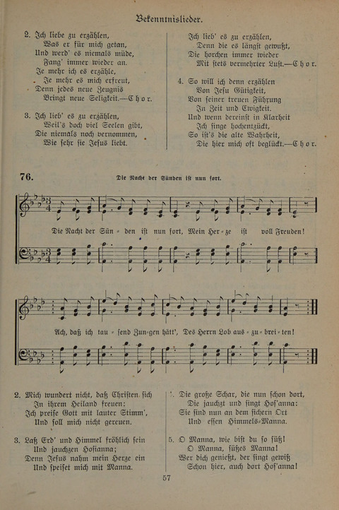Gesangbuch der Evangelischen Gemeinschaft: für öffentlichen und häuslichen Gottesdient page 57