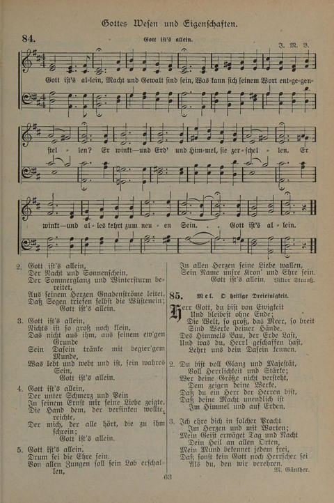 Gesangbuch der Evangelischen Gemeinschaft: für öffentlichen und häuslichen Gottesdient page 63