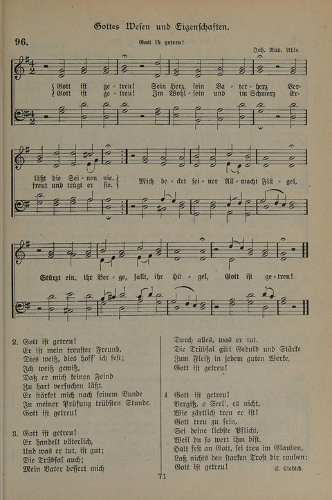 Gesangbuch der Evangelischen Gemeinschaft: für öffentlichen und häuslichen Gottesdient page 71