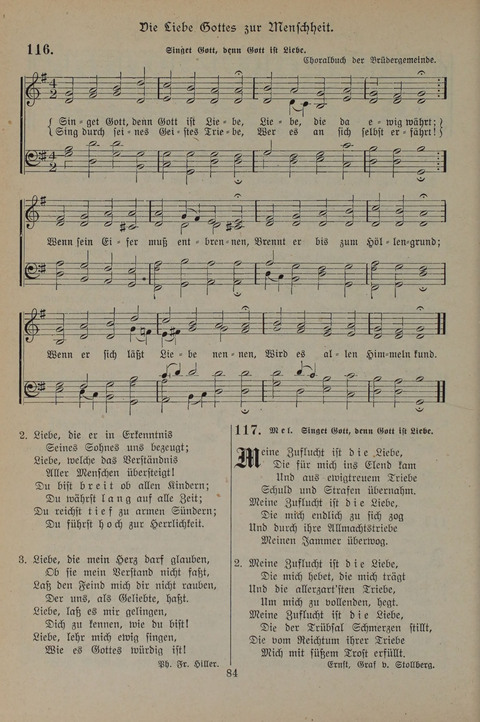 Gesangbuch der Evangelischen Gemeinschaft: für öffentlichen und häuslichen Gottesdient page 84