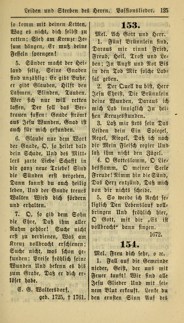 Gesangbuch der Evangelischen Kirche: herausgegeben von der Deutschen Evangelischen Synode von Nord-Amerika page 125