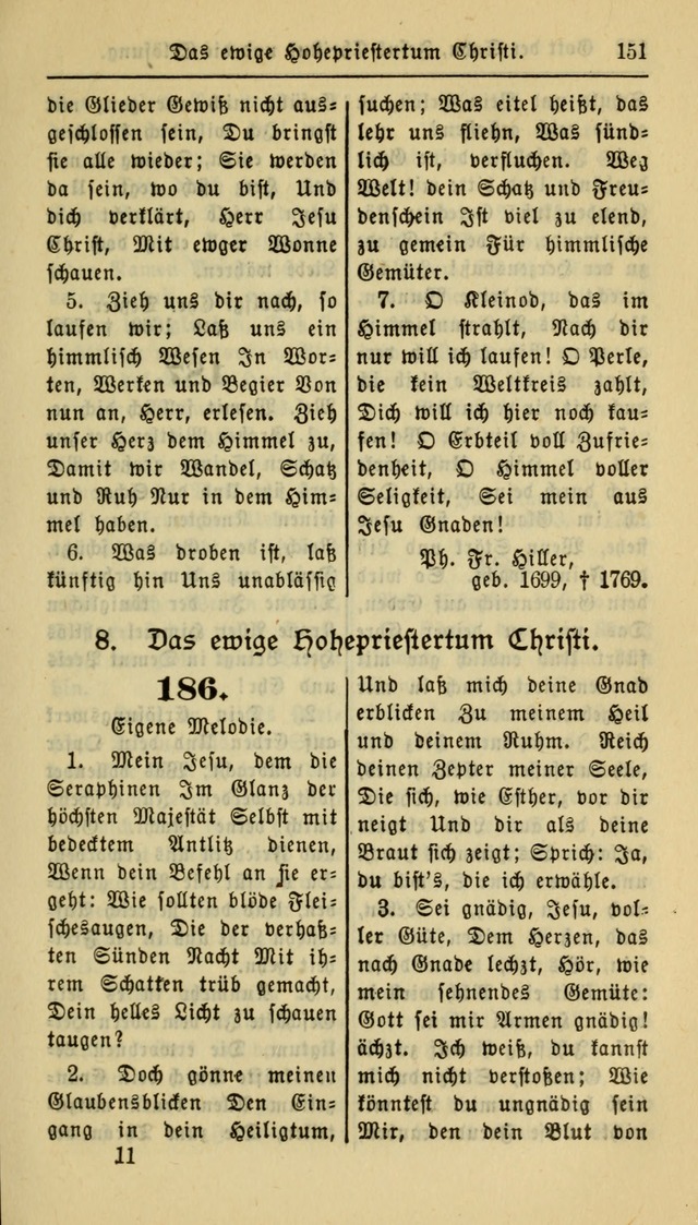 Gesangbuch der Evangelischen Kirche: herausgegeben von der Deutschen Evangelischen Synode von Nord-Amerika page 151