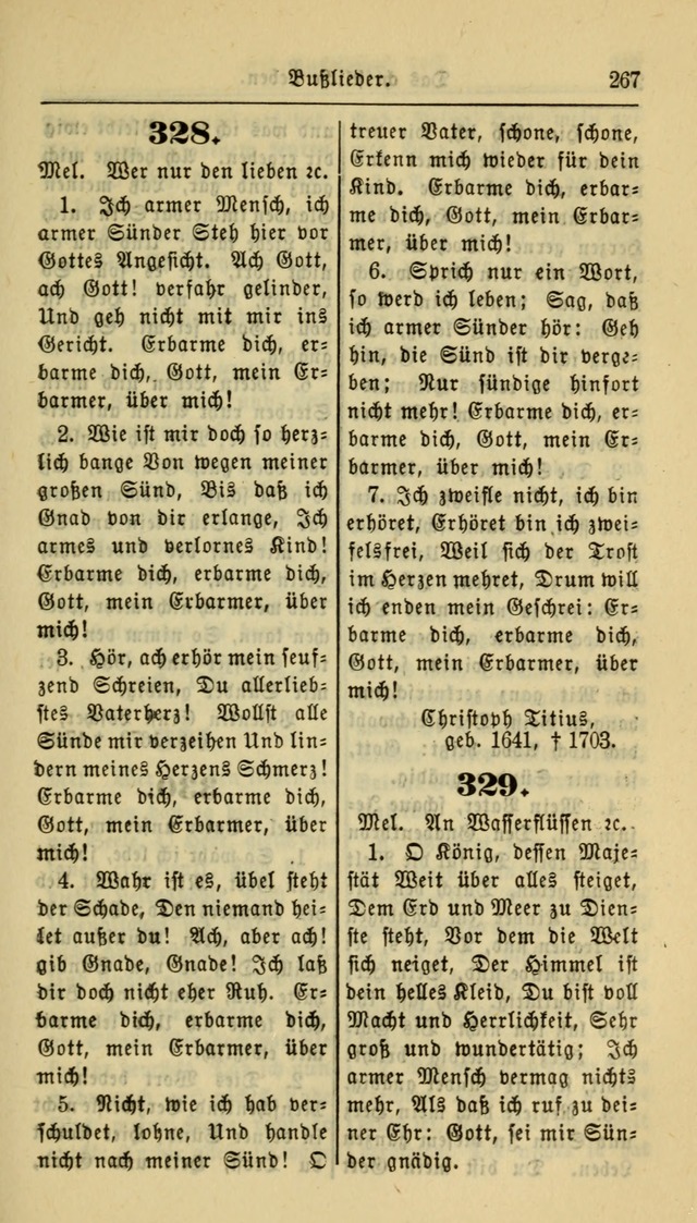 Gesangbuch der Evangelischen Kirche: herausgegeben von der Deutschen Evangelischen Synode von Nord-Amerika page 267