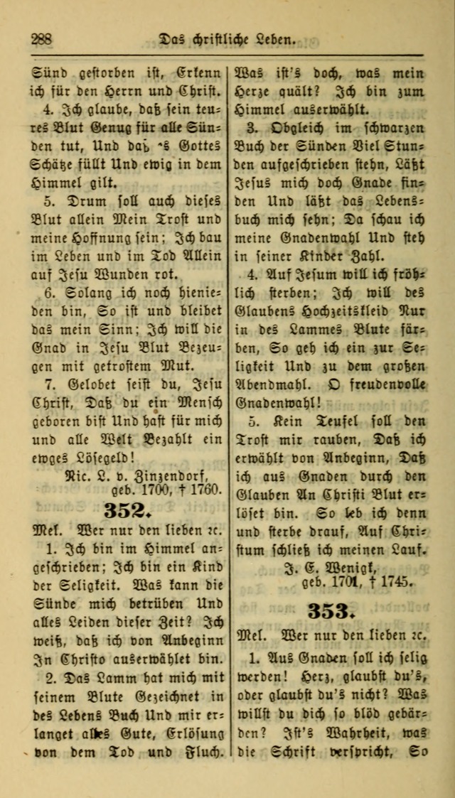 Gesangbuch der Evangelischen Kirche: herausgegeben von der Deutschen Evangelischen Synode von Nord-Amerika page 288