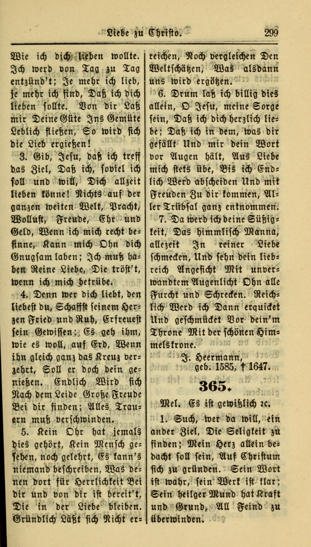 Gesangbuch der Evangelischen Kirche: herausgegeben von der Deutschen Evangelischen Synode von Nord-Amerika page 299